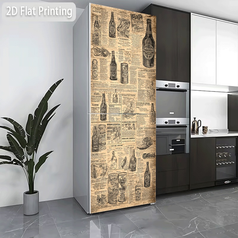 Collectible Vintage Newspapers - ملصق للثلاجة، ملصق للثلاجة/غسالة الأطباق، تصميم