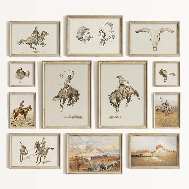 Vintage Things Collection - لوحات جدارية بأسلوب جنوب غربي على