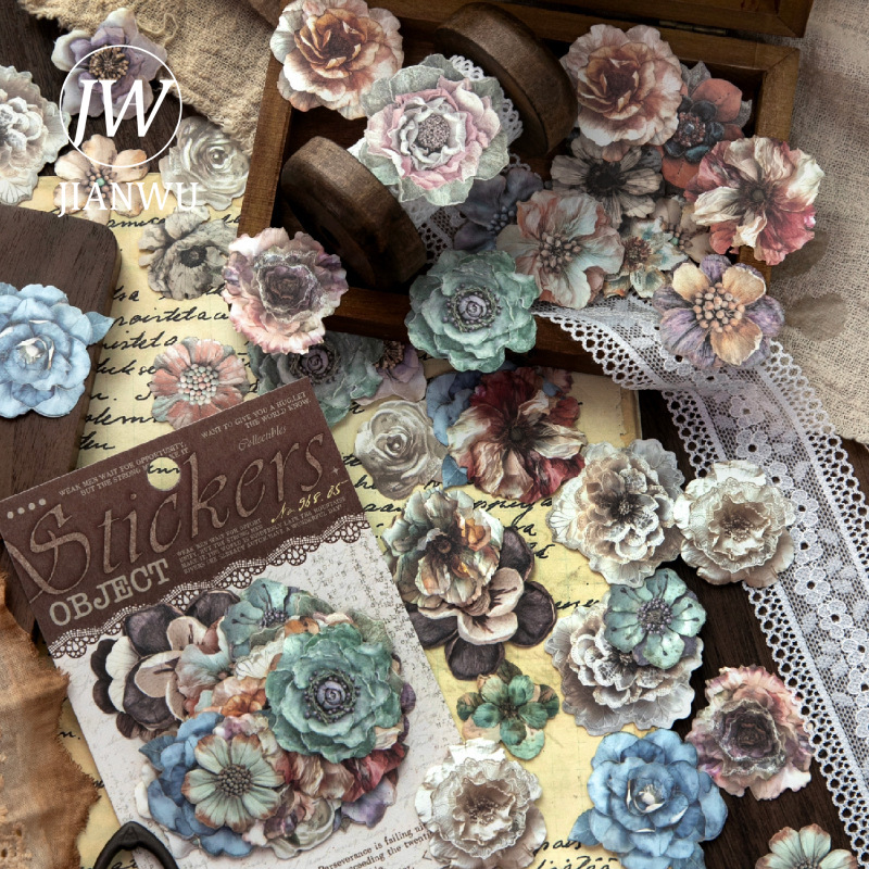 Vintage Items Collection - JIANWU مجموعة الأشياء الصغيرة: ملصقات كولاج