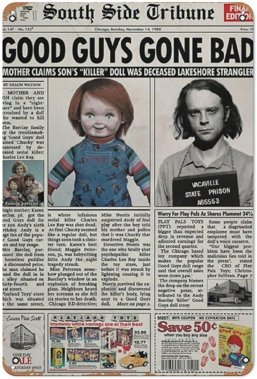 الطفل S Play 1988 صحيفة ملصق ط - مراجعة Collectible Vintage Newspapers وسعره